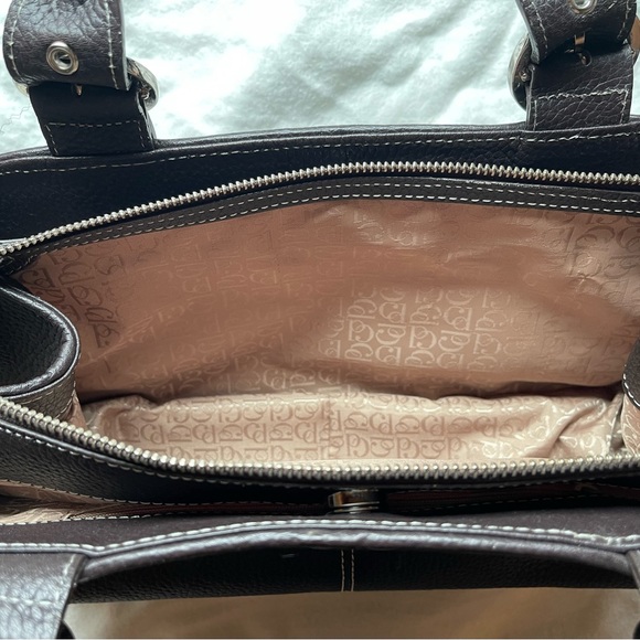 Charles David Black Leather Buckle Handle Handbag - Picture 3 of 5